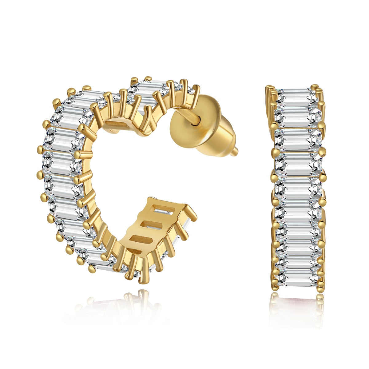 [ORA ]Radiant Heart Cutout Earrings