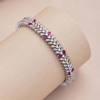 [ORA ]Dainty Radiant Emerald Cut Daily Bracelet