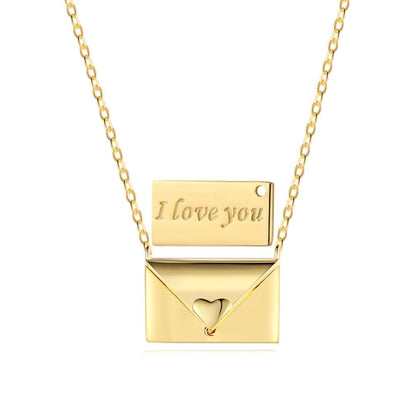 [ORA ]Envelope Heart Shape Mother's Day Necklace
