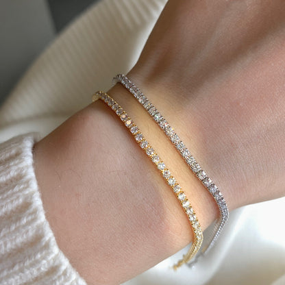 [ORA ]Radiant Shinning Princess Cut Tennis Bracelet