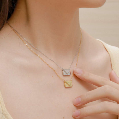 [ORA ]Envelope Heart Shape Mother's Day Necklace