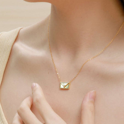 [ORA ]Envelope Heart Shape Mother's Day Necklace