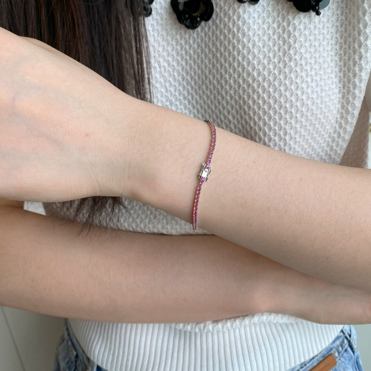 {
  "[ORA]Dazzling Colorful Round Cut Daily Bracelet": "[ORA] ダズリング カラフル ラウンドカット デイリーブレスレット"
}