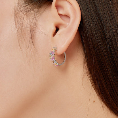 [ORA ]Dazzling Colorful Emerald Cut Daily Earrings