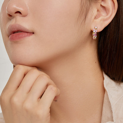 [ORA ]Dazzling Colorful Emerald Cut Daily Earrings