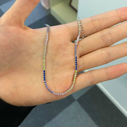 [ORA ]Radiant Shinning Princess Cut Tennis Bracelet