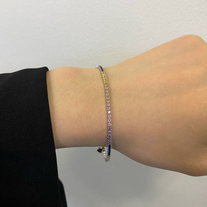 [ORA ]Radiant Shinning Princess Cut Tennis Bracelet