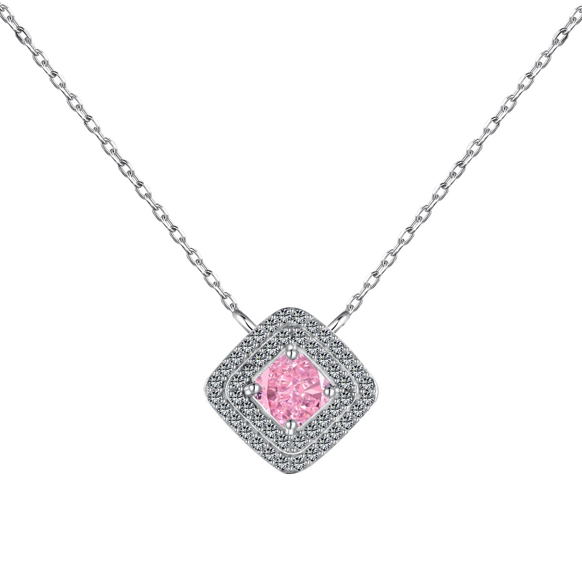 [ORA ]Sparkling Asscher Cut Necklace