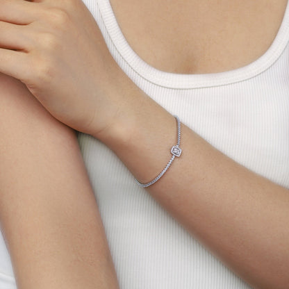 [ORA ]Luxurious Dazzling Square Shape Banquet Bracelet
