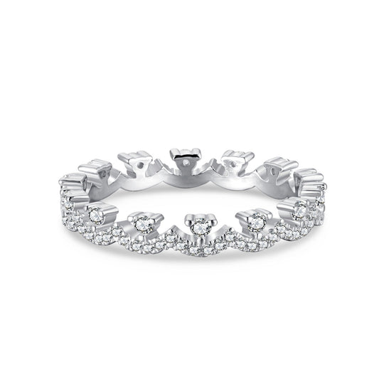 [ORA]Elegant Resplendent Round Shape Party Ring