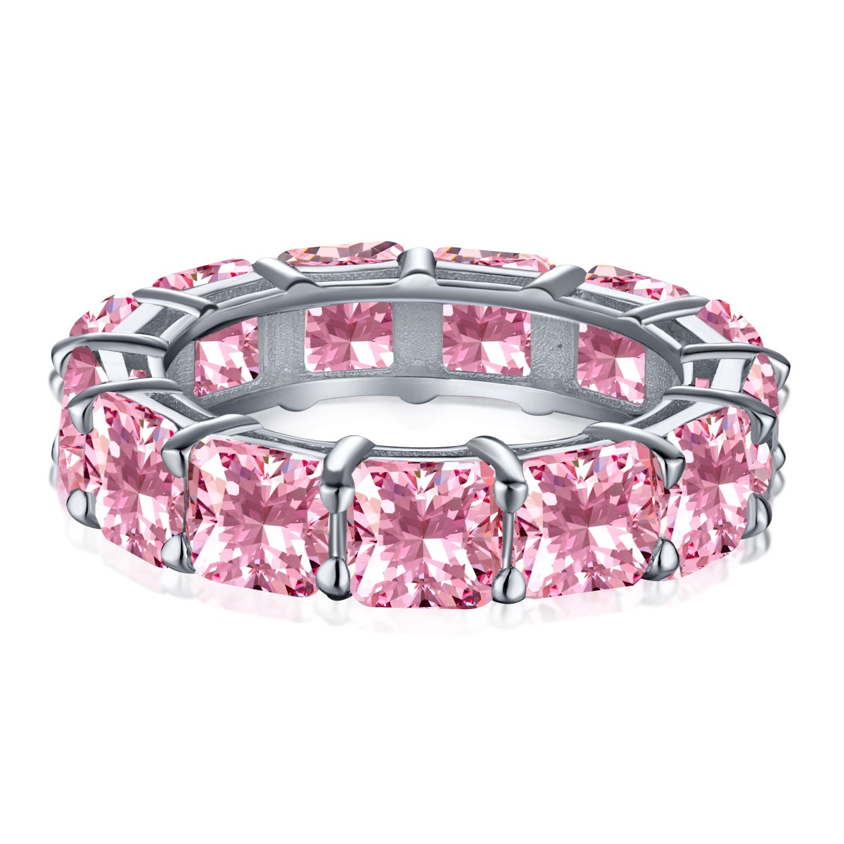 [ORA ]Elegant Princess Cut Tennis Ring