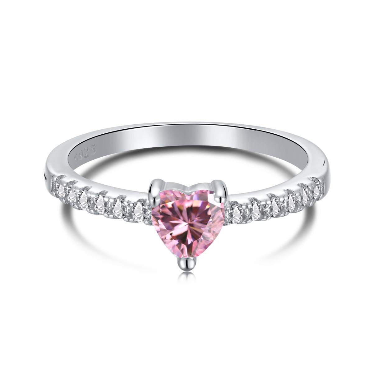 [ORA ]0.5 Carat CaratEternity Charming Heart Shape Lover Ring