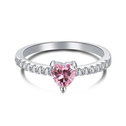 [ORA ]0.5 Carat CaratEternity Charming Heart Shape Lover Ring