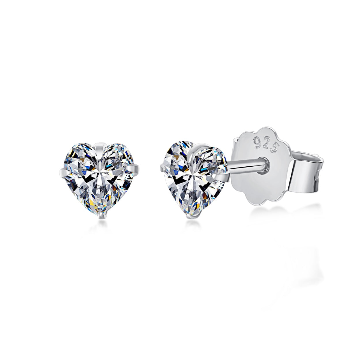 [ORA ]Sparkling Heart Shaped Simple Earrings