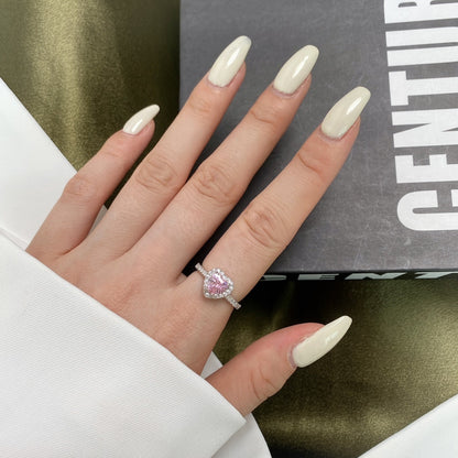 [ORA ]Eternity Splashy Romantic Heart Shape Lover Ring