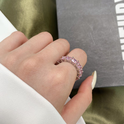 [ORA ]Elegant Princess Cut Tennis Ring