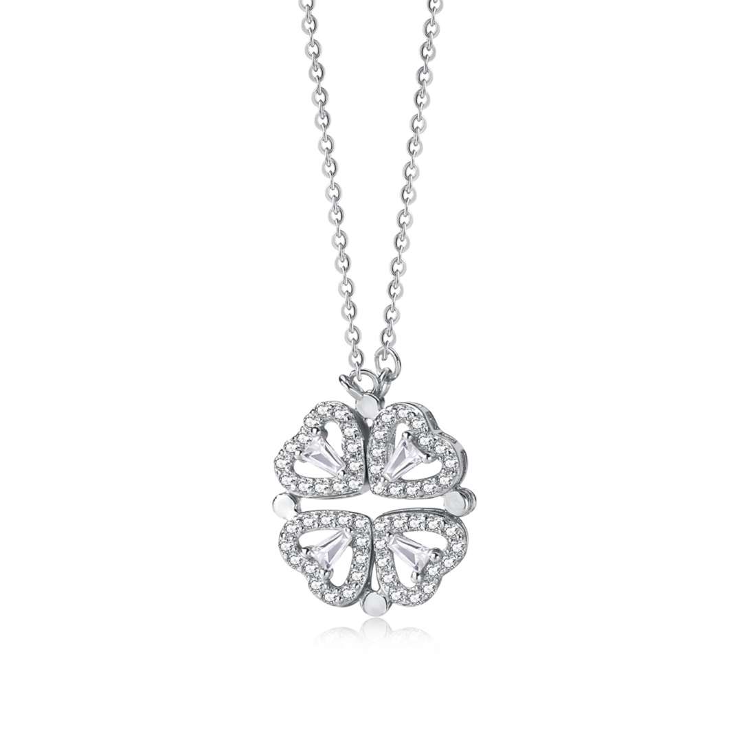 [ORA ]Ornate Heart Cut Flower Shape Necklace