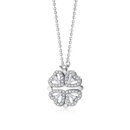 [ORA ]Ornate Heart Cut Flower Shape Necklace