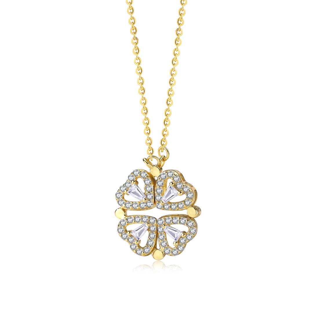 [ORA ]Ornate Heart Cut Flower Shape Necklace