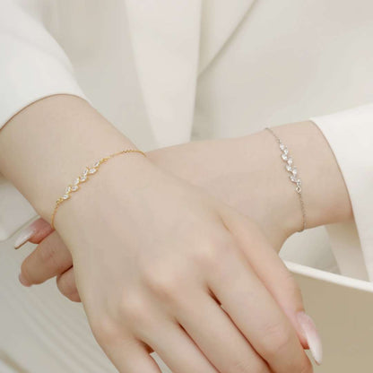 [ORA ]Elegant Wheat Leaves Shape Bracelet