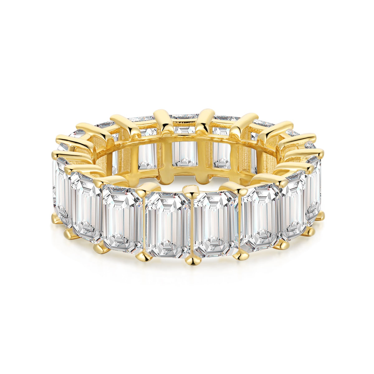 [ORA ]0.75 Carat Elegant Emerald Cut Tennis Ring