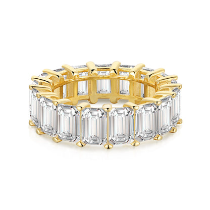 [ORA ]0.75 Carat Elegant Emerald Cut Tennis Ring
