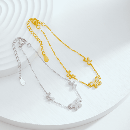 [ORA ]Delicate Butterfly Pendant Bracelet