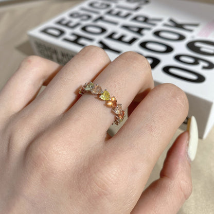 [ORA ]0.25 Carat Radiant Romance Heart Cut Lover Ring
