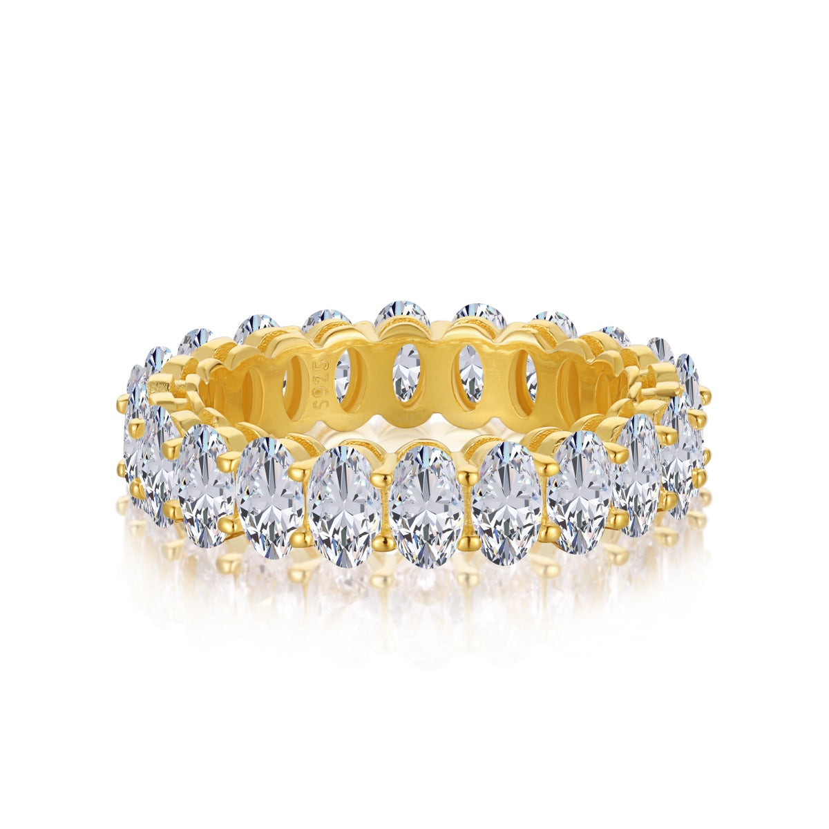 [ORA ]Ornate Oval Cut Tennis Ring