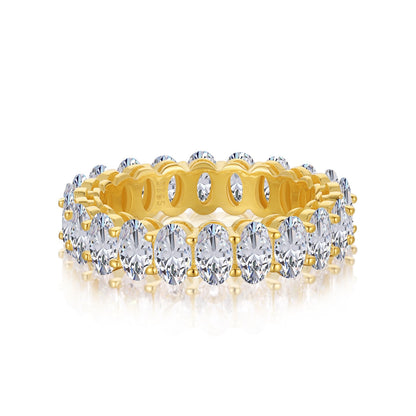 [ORA ]Ornate Oval Cut Tennis Ring