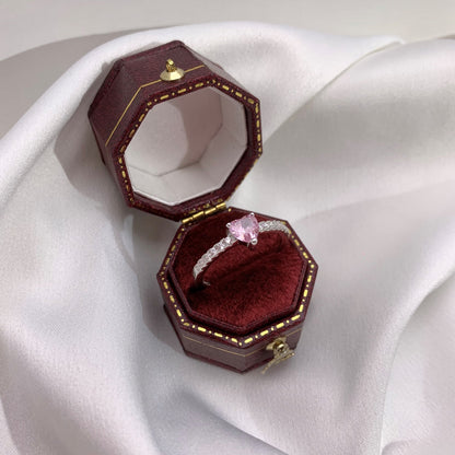 [ORA ]0.5 Carat CaratEternity Charming Heart Shape Lover Ring