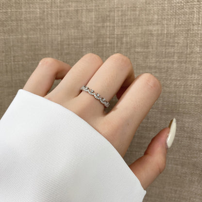 [ORA ]Elegant Resplendent Round Shape Party Ring
