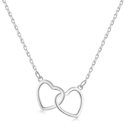 [ORA ]Sterling Silver Love Double Ring Necklace