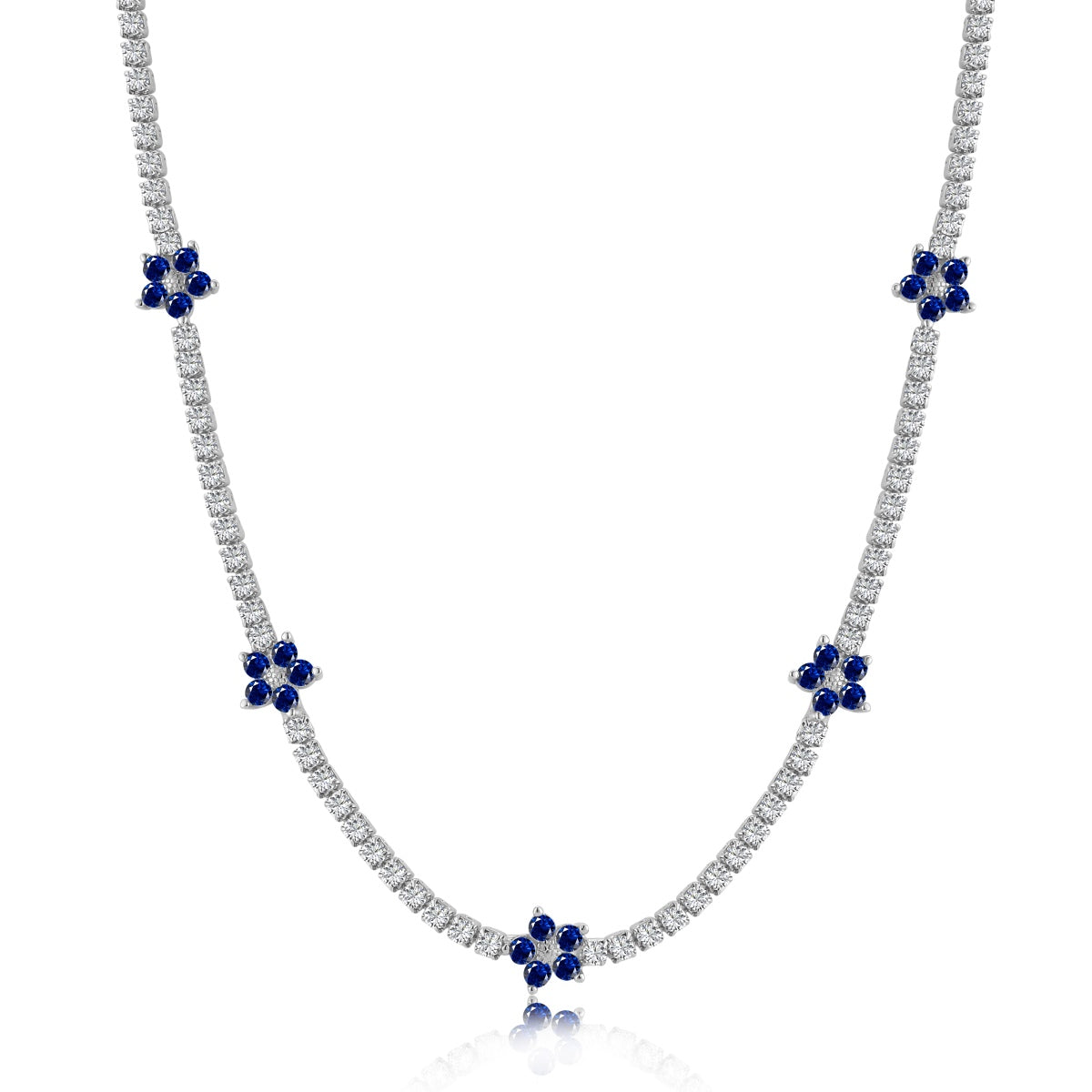 [ORA ]Luxurious Colorful Flower Tennis Necklace