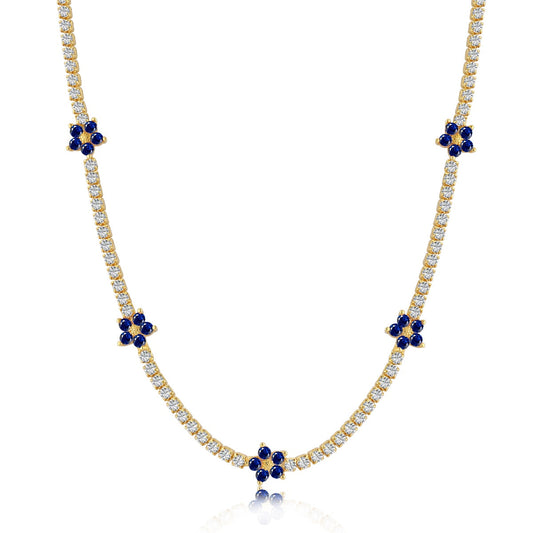 [ORA ]Luxurious Colorful Flower Tennis Necklace