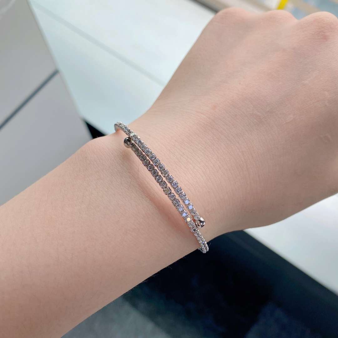 [ORA]Row of Diamonds Round Fashion Bracelet