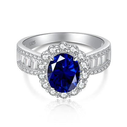 [ORA ]1.5 Carat Dazzling Charming Oval Cut Banquet Ring