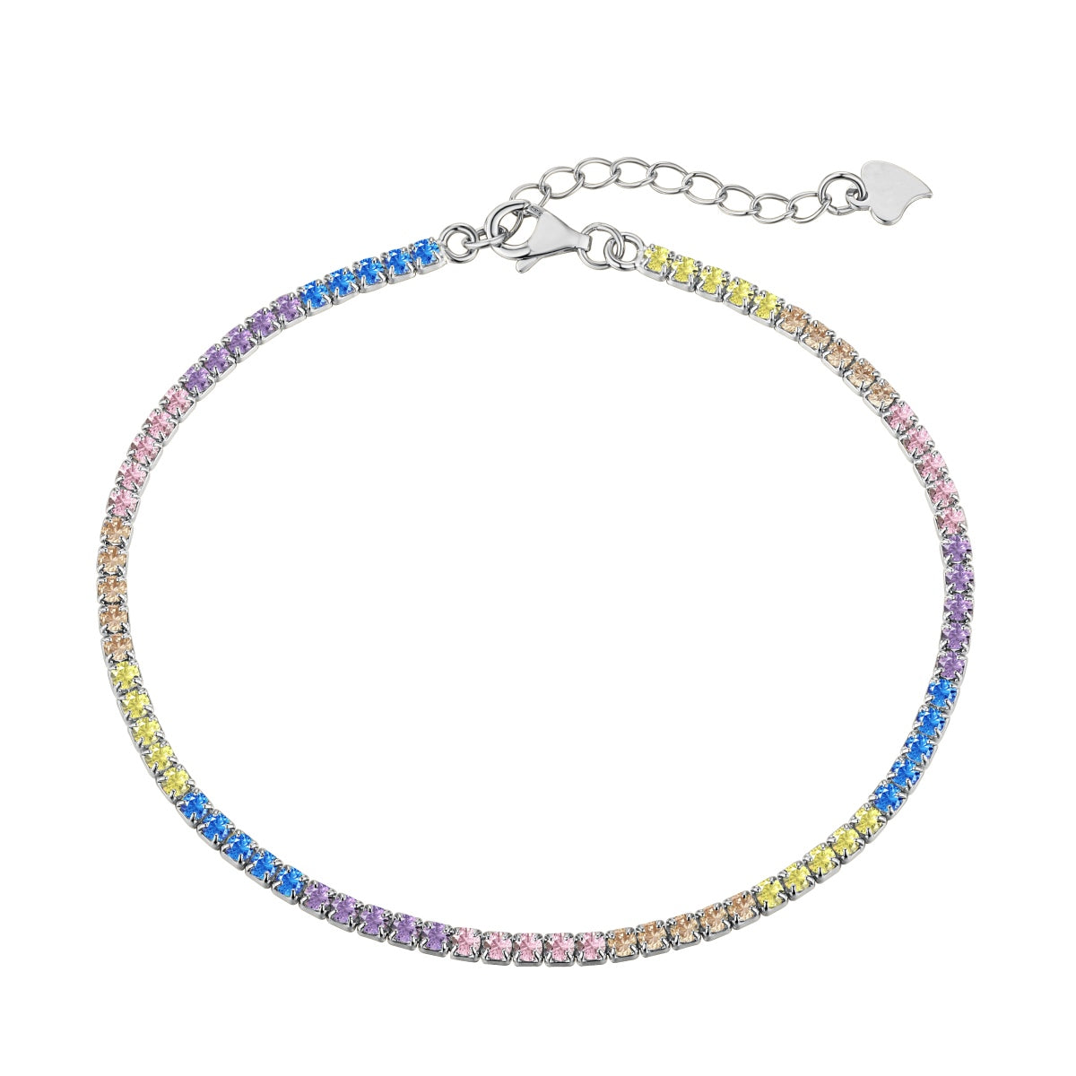 [ORA ]Dazzling Colorful Round Cut Daily Bracelet