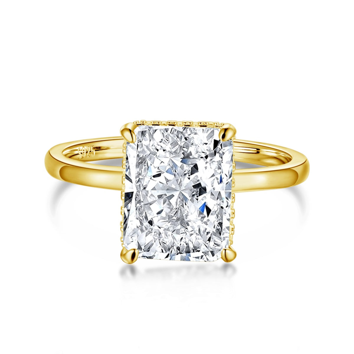 [ORA ]4.0 Carat Ornate Enchanting Radiand Cut Banquet Ring