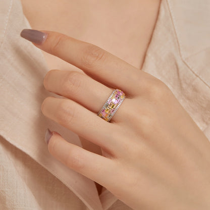 [ORA ]Radiant Colorful Radiant Cut Daily Ring