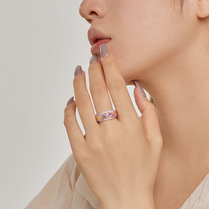 [ORA ]Radiant Colorful Radiant Cut Daily Ring