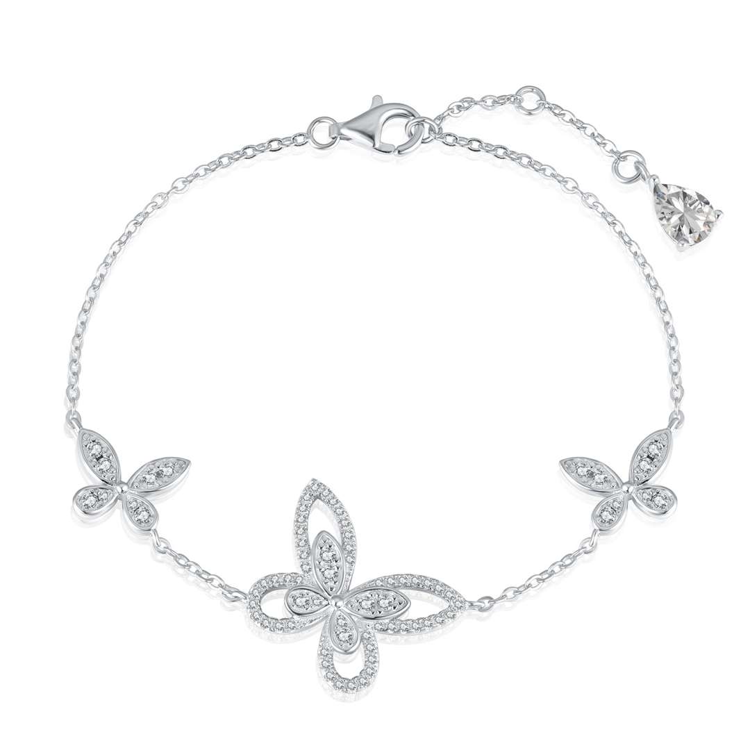 [ORA ]Delicate Butterfly Pendant Bracelet