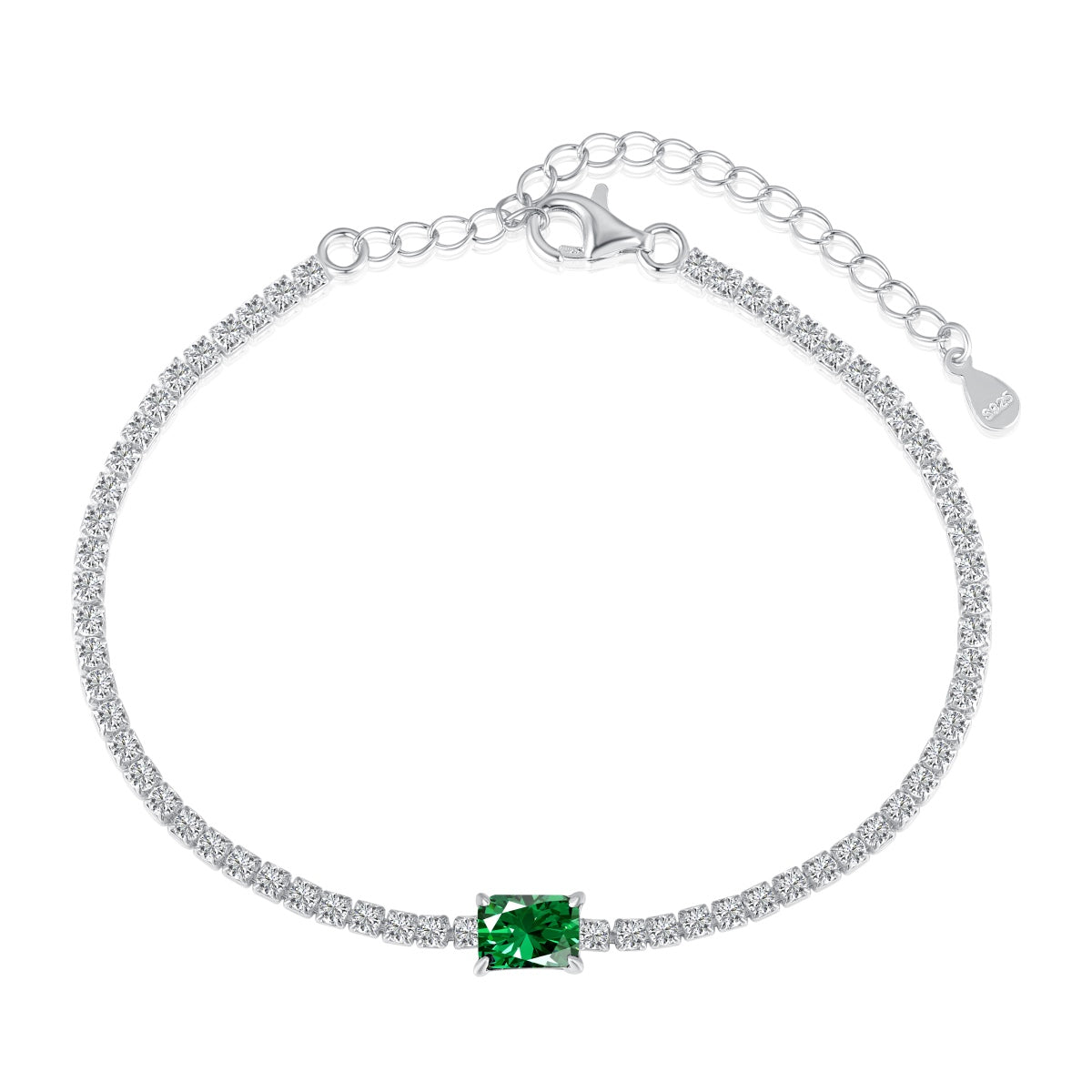 [ORA ]1.0 Carat Unique Emerald Cut Banquet Bracelet