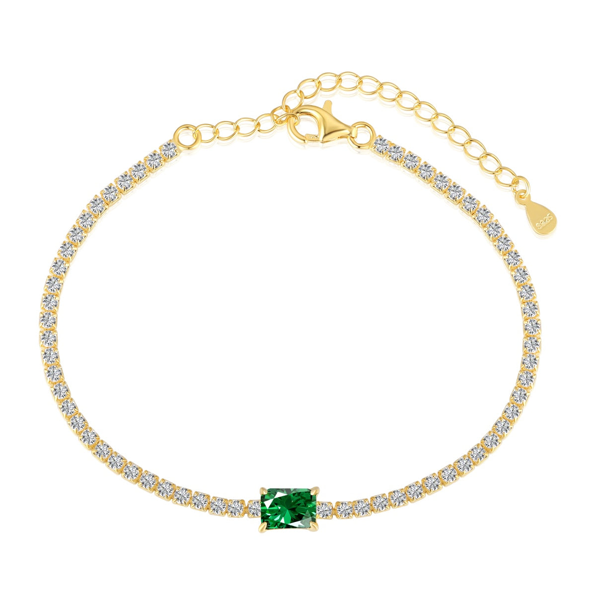 [ORA ]1.0 Carat Unique Emerald Cut Banquet Bracelet