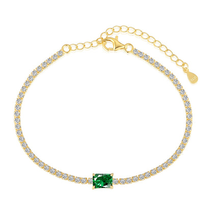 [ORA ]1.0 Carat Unique Emerald Cut Banquet Bracelet
