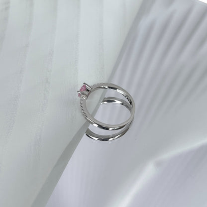 [ORA ]0.5 Carat CaratEternity Charming Heart Shape Lover Ring