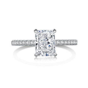 [ORA]2.0 Carat Dazzling Sparkling Radiant Cut Party Ring