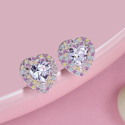[ORA ]Dazzling Heart Shape Lover Earrings