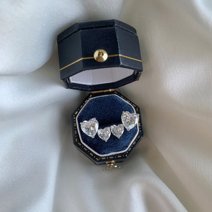 [ORA ]Double Heart-Shape Classic Princess Style Earrings