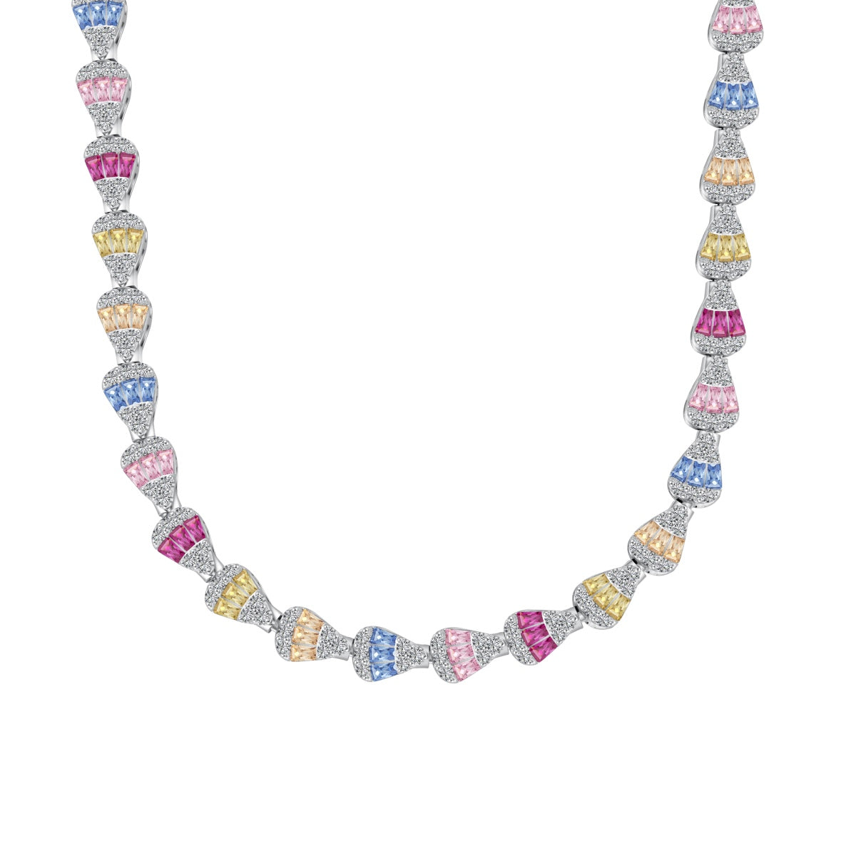 [ORA ]Radiant Colorful Rainbow Necklace